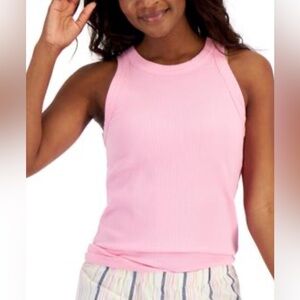 Jenni Women's High-Neck Pink Tank Top.